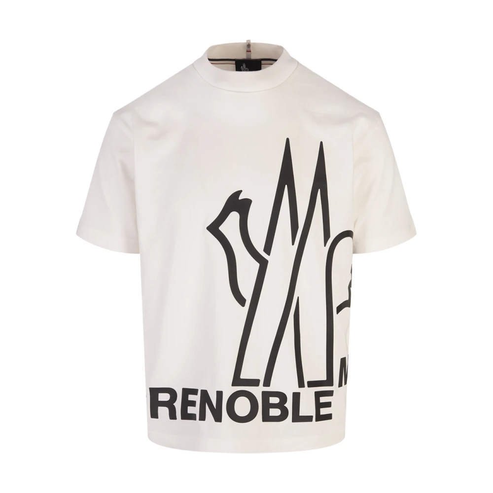 Moncler Wit T-shirt met logodetails White Heren