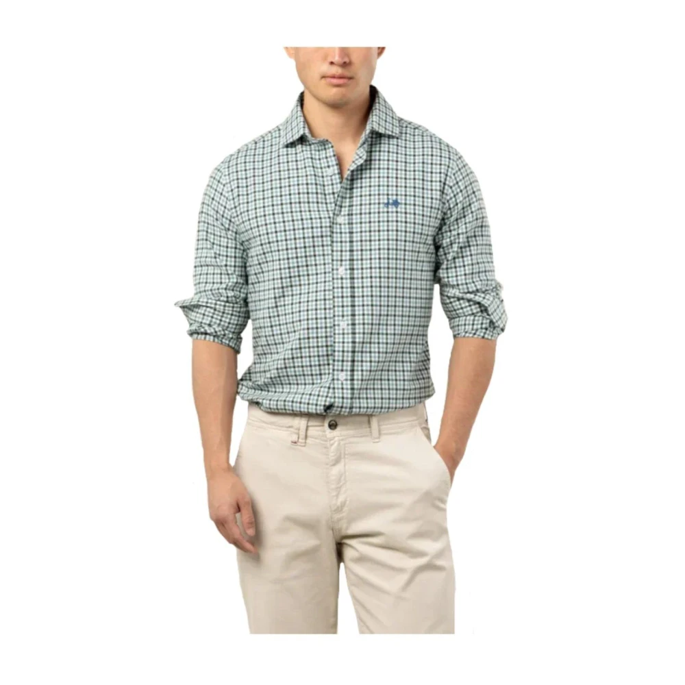 Scotta Grön Slim-Fit Casual Skjorta