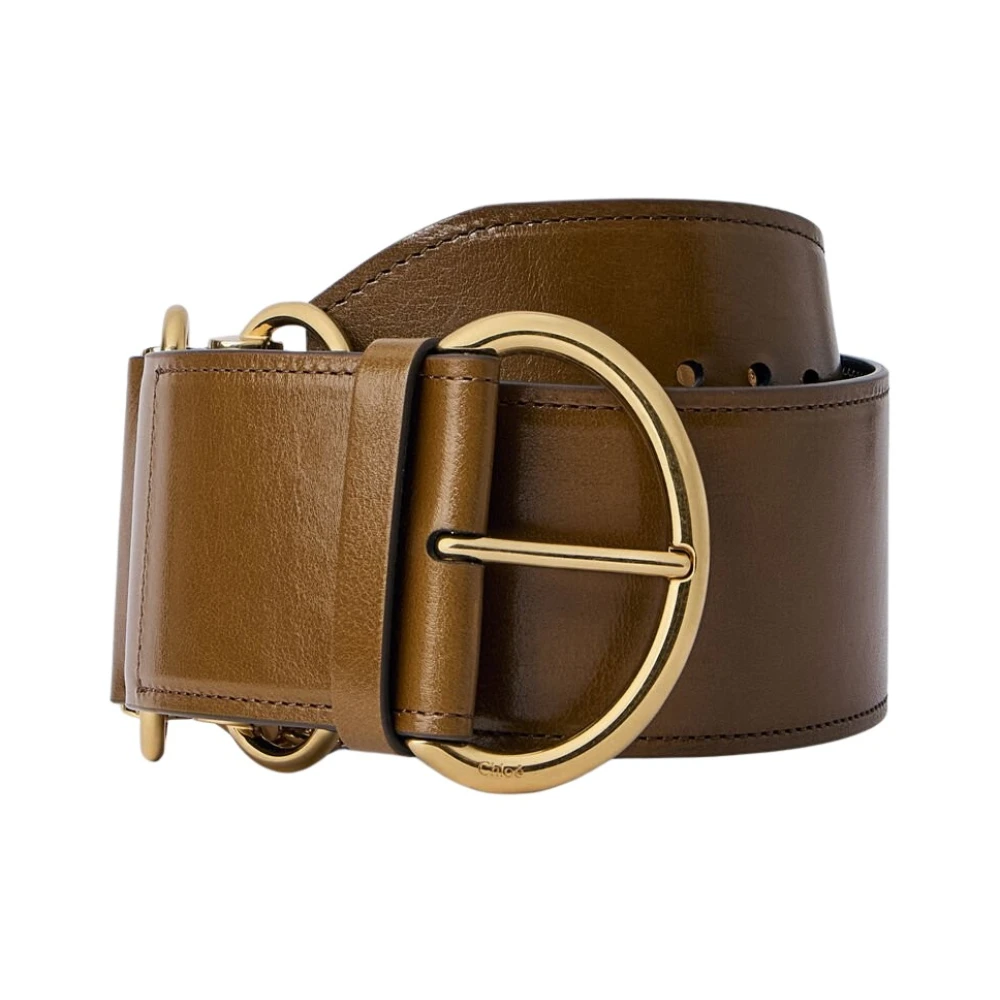 Chloé Unisex Marrone - Chain Detail Wide Belt - Accessories - M