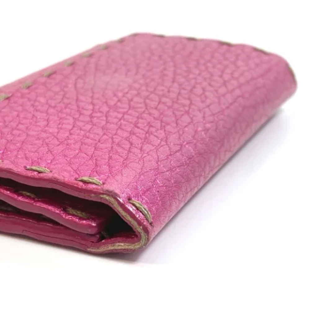 Fendi Vintage Pre-owned Leather home-office Pink Heren