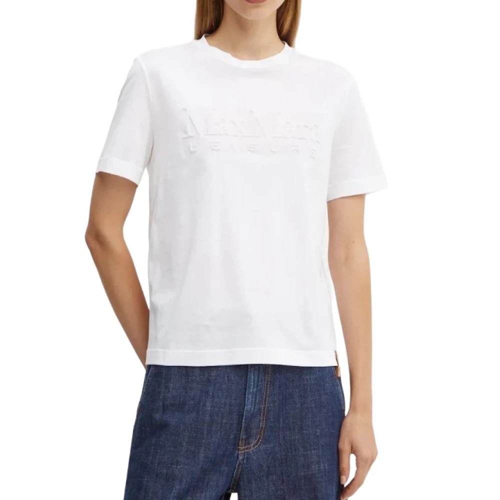 MaxMara Leisure T-shirt met labelopschrift model 'PAGGIO'