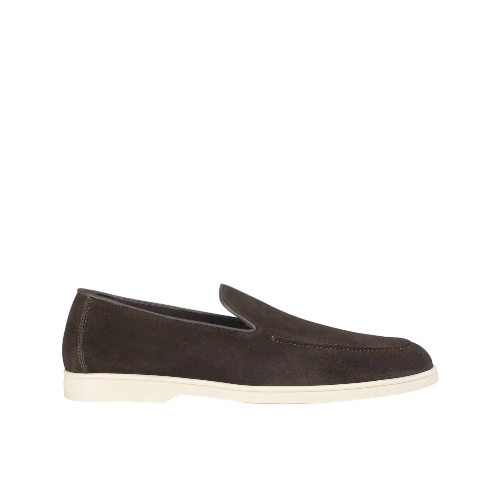 Doucal's Men's Brown Loafers, 7 Uk, Suede Loafer