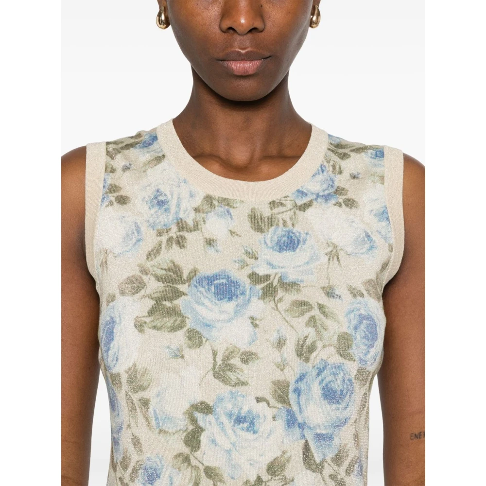 Blugirl Bloemenprint Mouwloze Trui Multicolor Dames