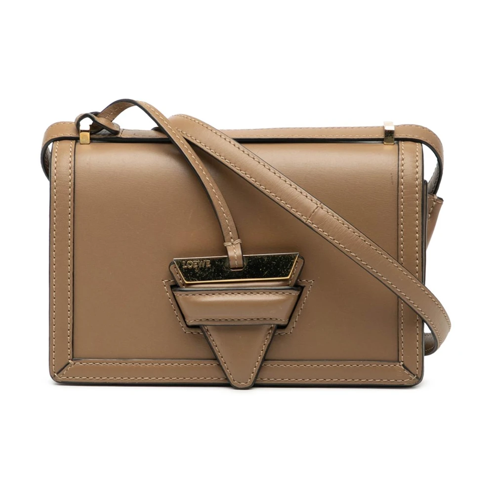 Loewe Pre-Owned Women's Brown Pre-Owned Structured Leather Shoulder Bag