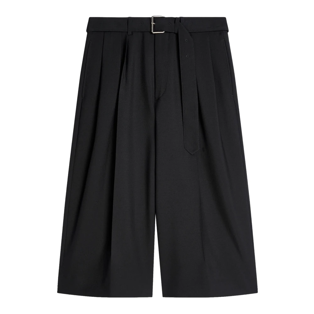 Dries Van Noten Men's Black Bermudas, L, Preaches Short