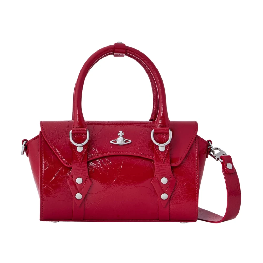 Vivienne Westwood Kvinno Röd Väskor Dam, One Size, Bomull, Bettina Mini Crossbody