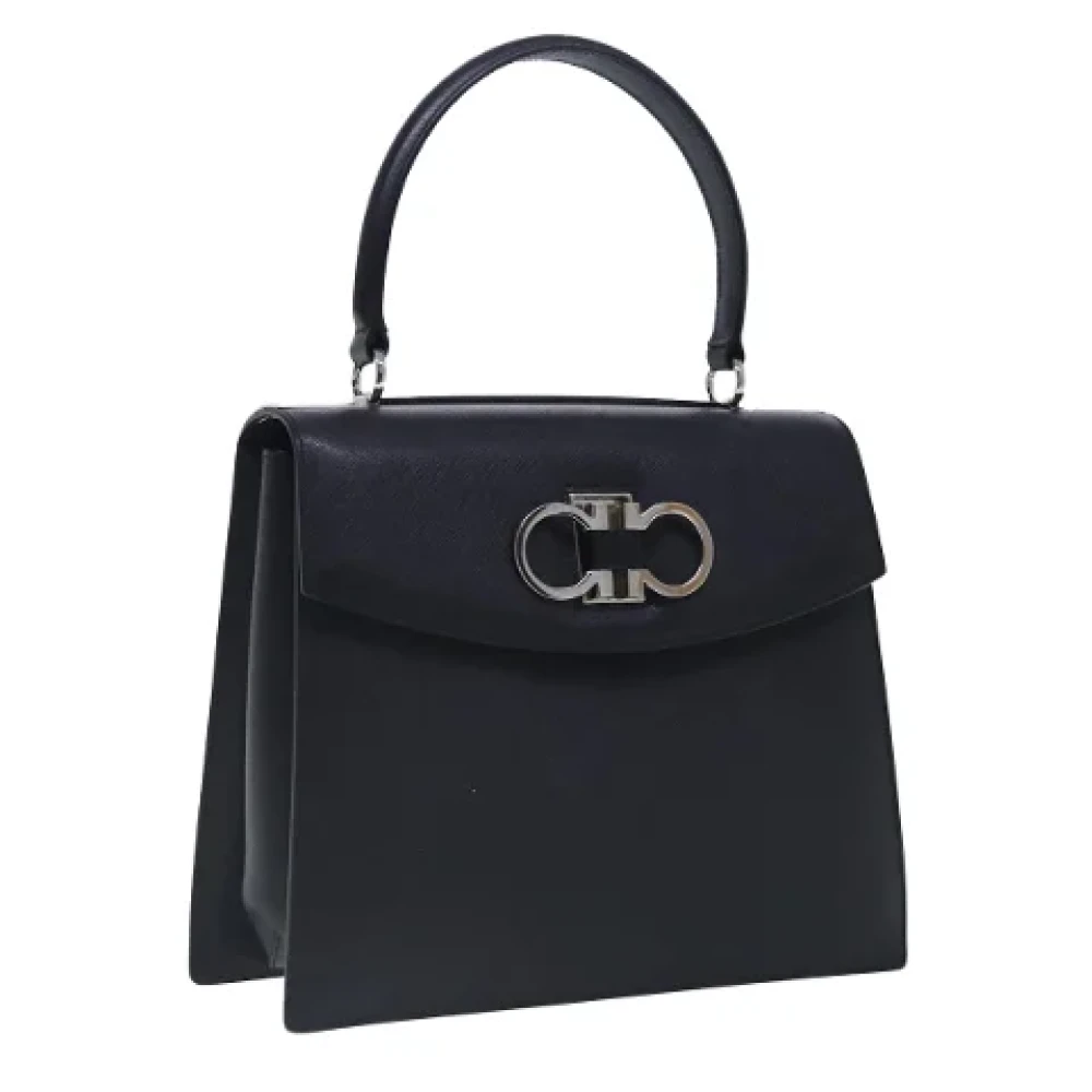Salvatore Ferragamo Pre-owned Leather handbags Black Dames
