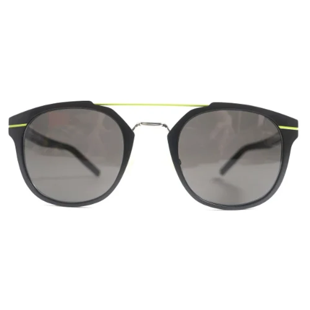 Dior Vintage Pre-owned Metal sunglasses Black Dames