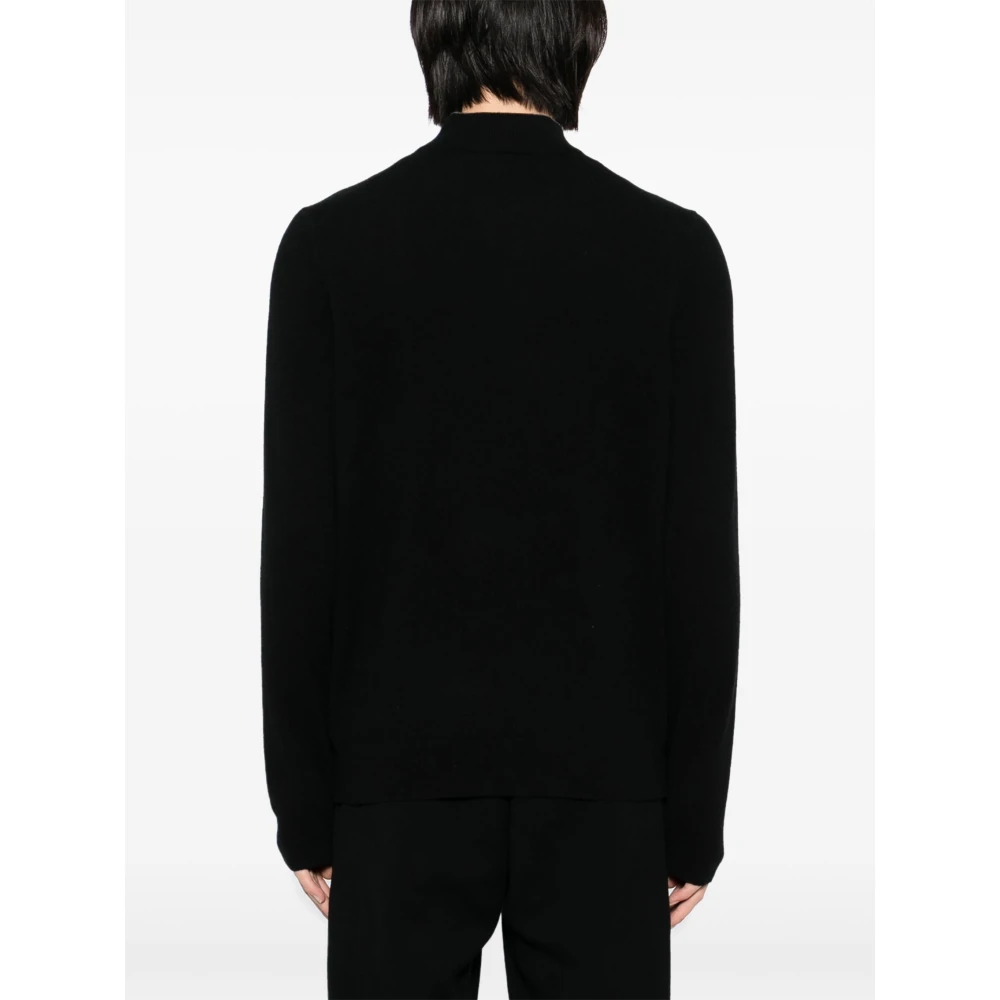 Hugo Boss Wol Half-Zip Gebreide Kleding Black Heren