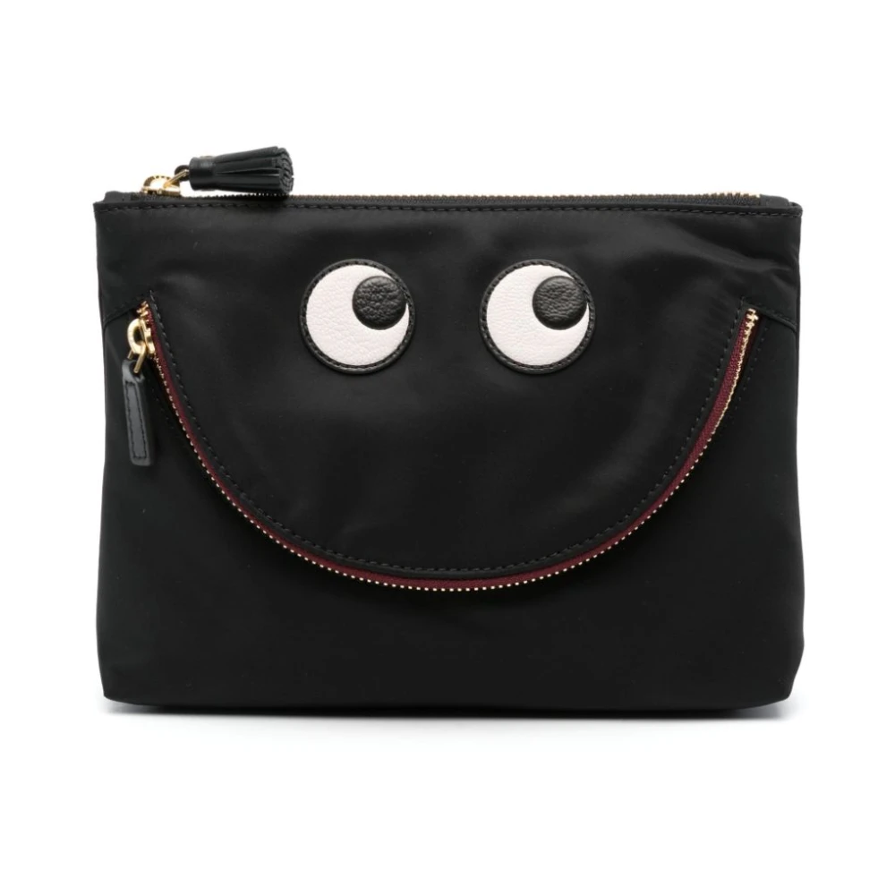 Anya Hindmarch Zwarte Econyl Ooglapjes Tas Black Dames