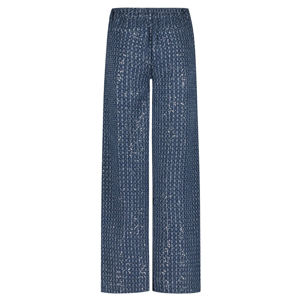 Tramontana Paillet Denim Broek Blue Dames