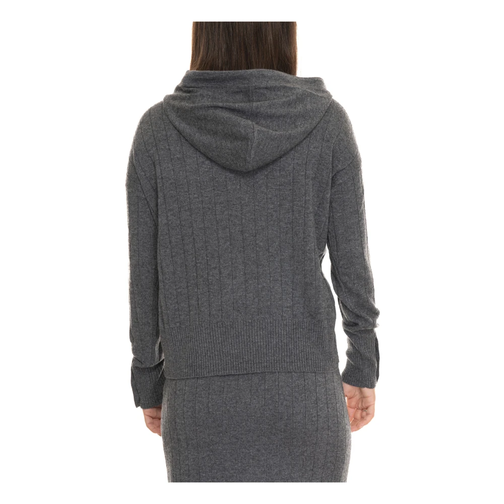 Pennyblack Wollen trui met vaste capuchon Gray Dames