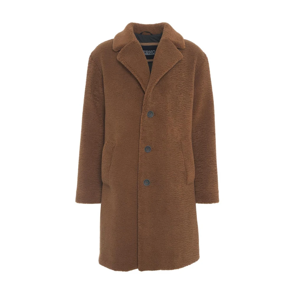 Herno Teddy Jas met Knoopsluiting Brown Heren
