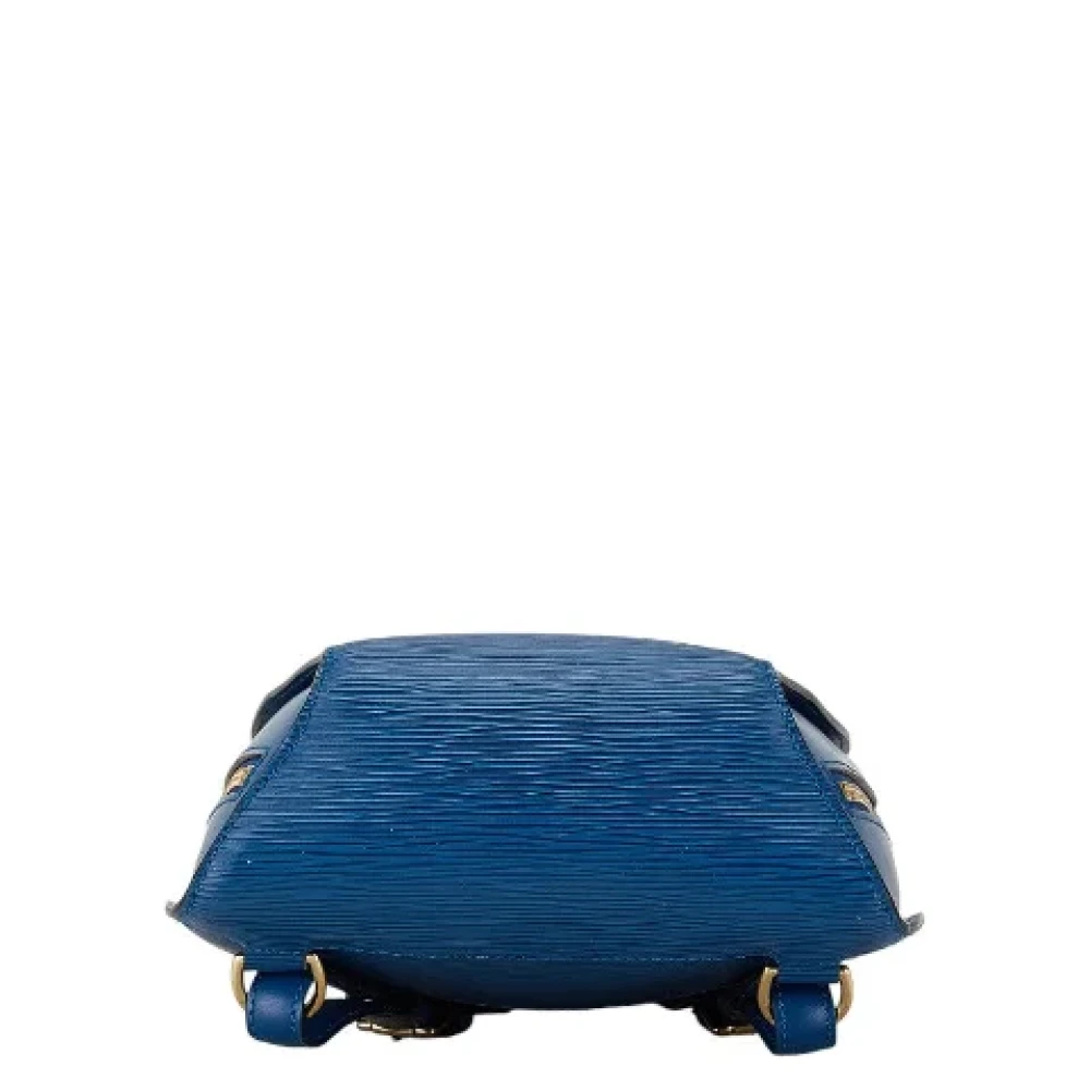 Louis Vuitton Vintage Pre-owned Leather backpacks Blue Dames