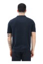 polo-bleu-a-manches-courtes-style-retro