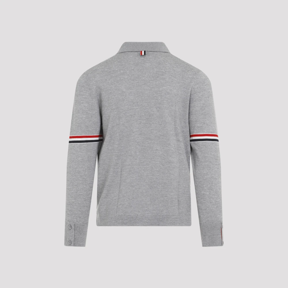 Thom Browne Grijze Mélange Button-Down Overhemd Gray Heren