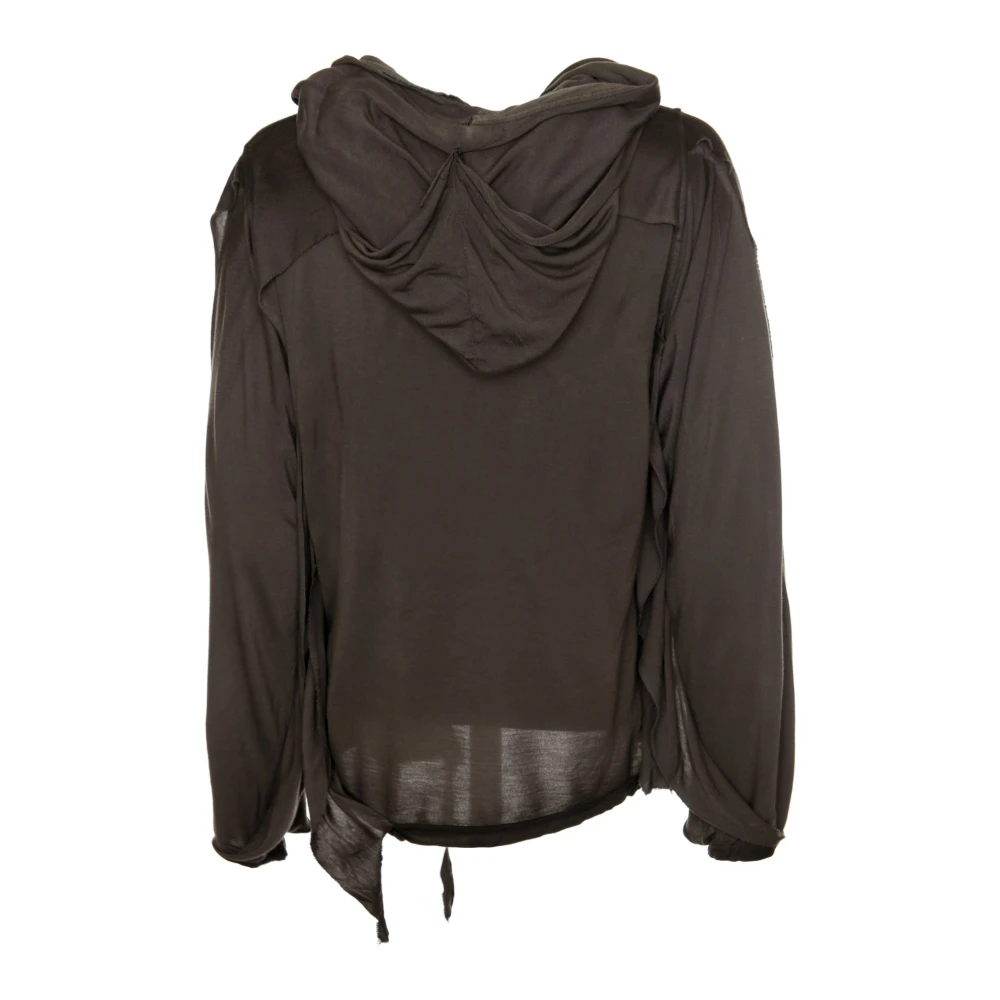 Diesel Destroyed-Look Hoodie met Lange Mouwen Gray Dames