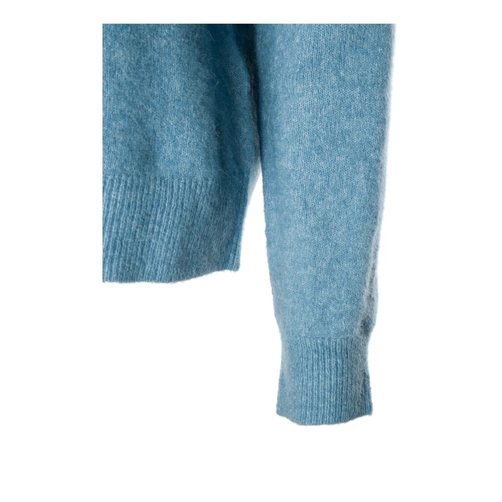 Samsøe Zachte Alpaca Wollen Cardigan Blue Dames
