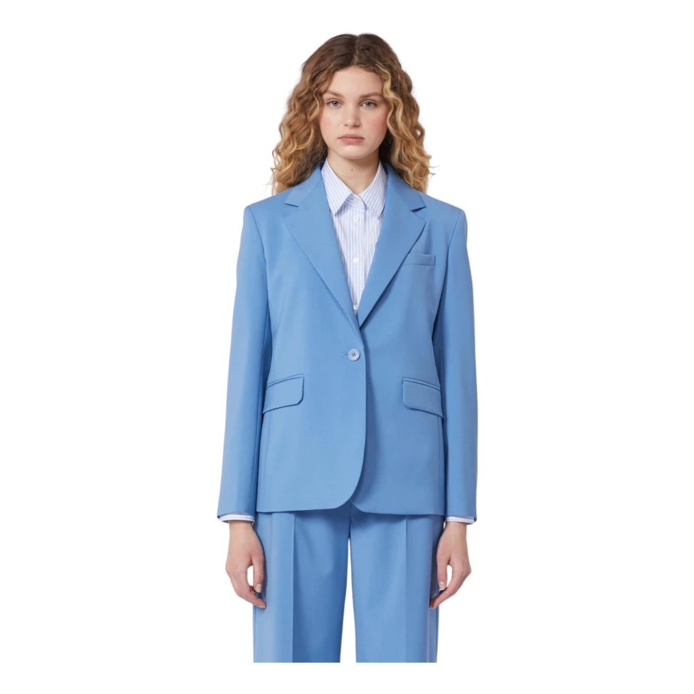 Weekend Max Mara Women's Blue Blazers, M, Lamine Blazer