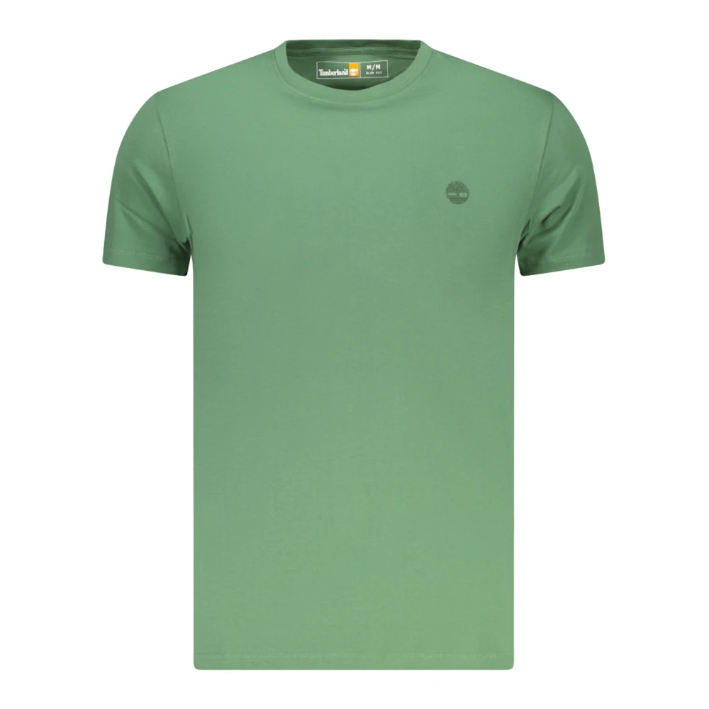 Timberland Green T-Shirts, Male, S, Slim-Fit Short-Sleeved T-Shirt