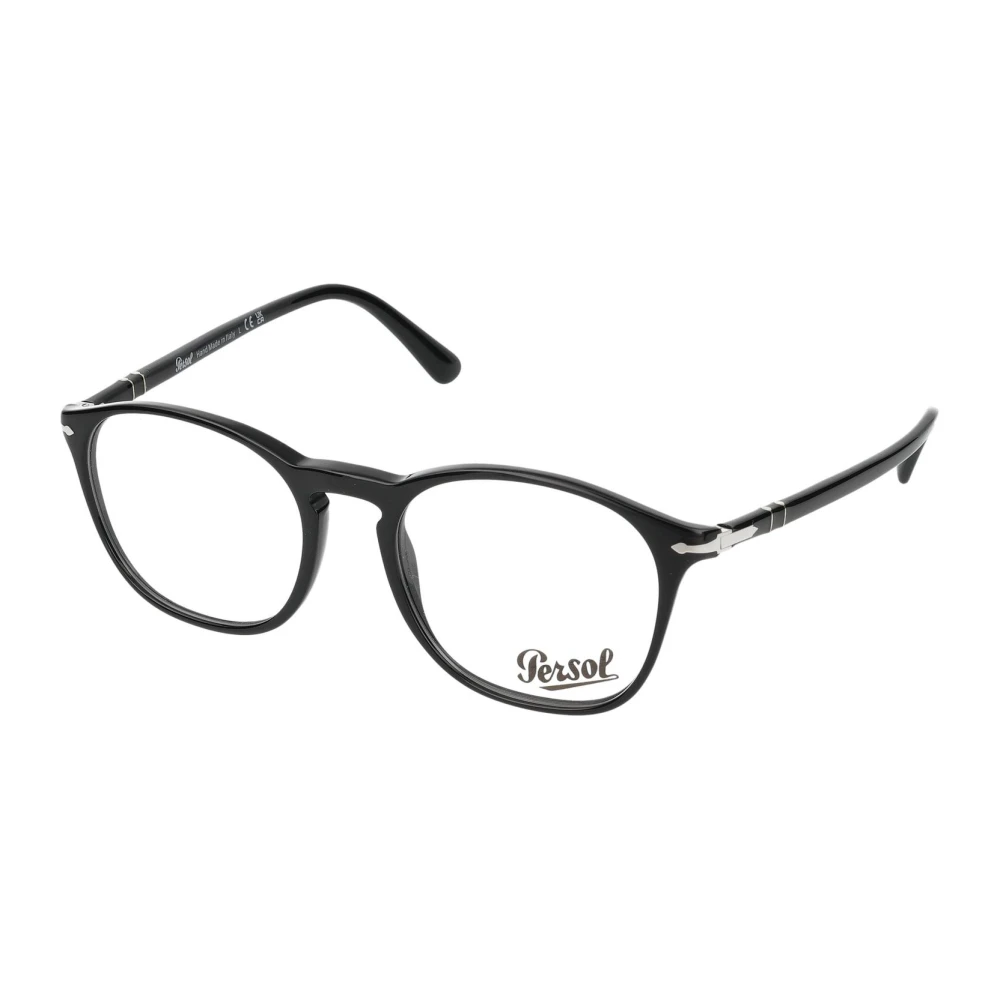 Persol Men's Black Glasses,, Stylish Eyeglasses Medium