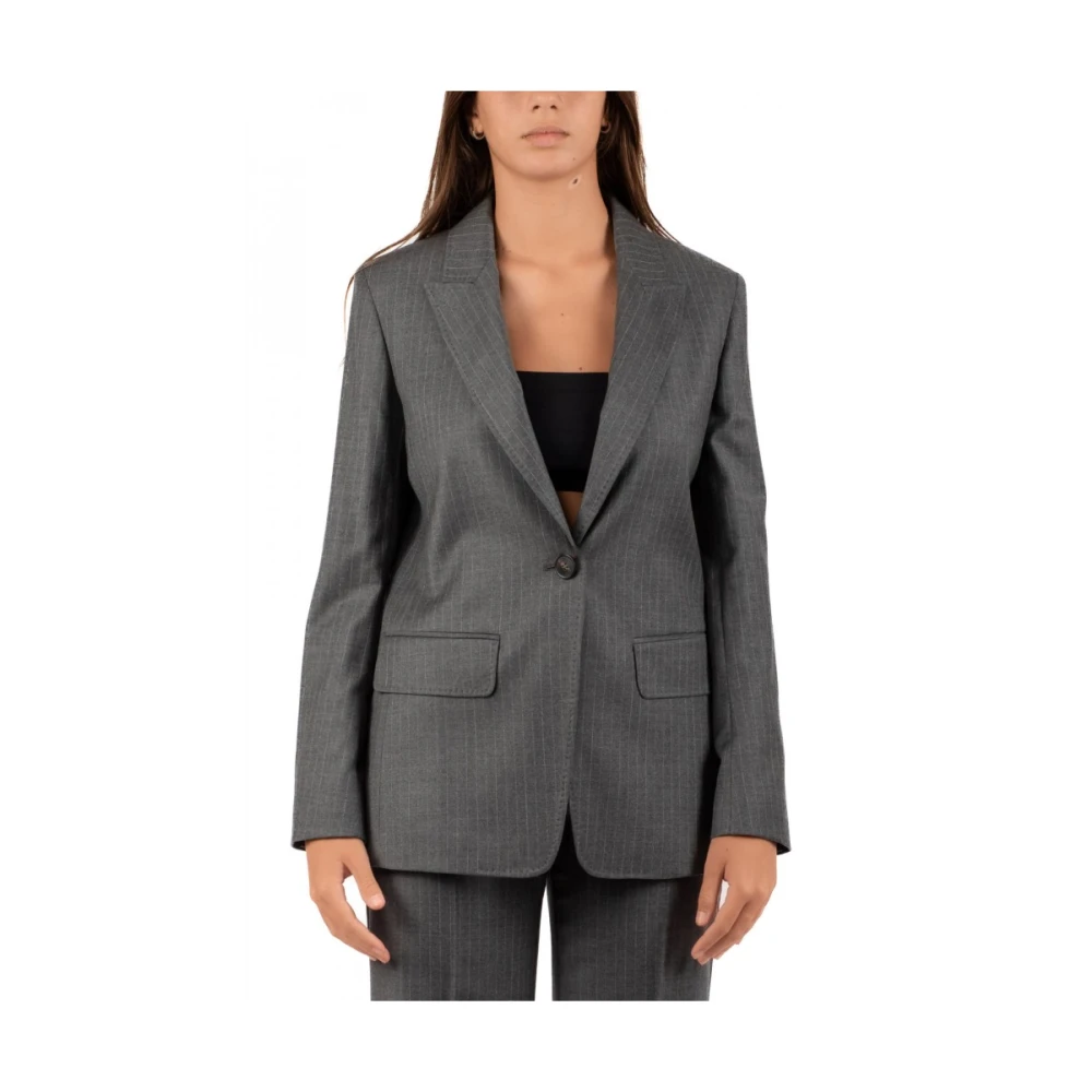 Max Mara Studio Elegante Studio Jas Gray Dames