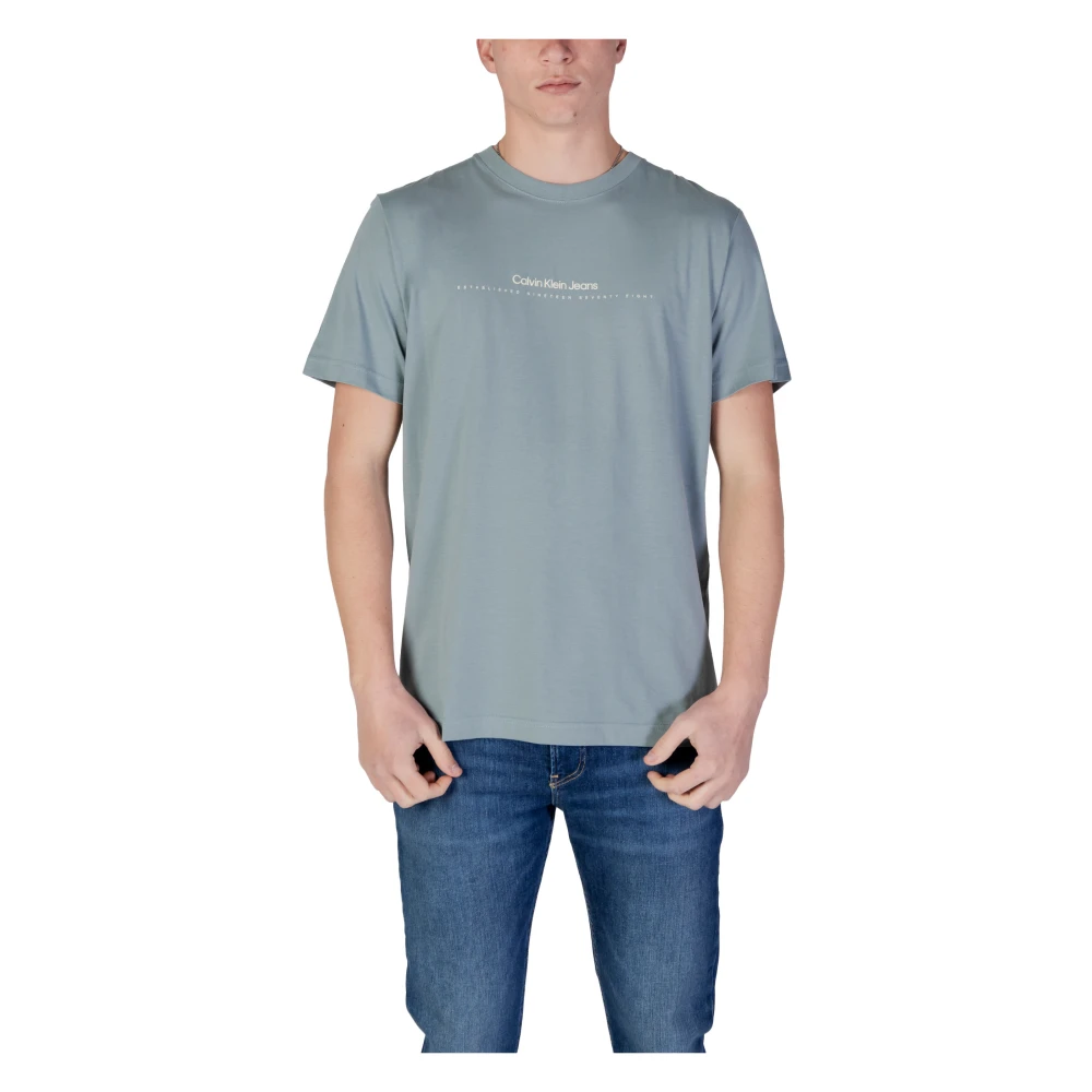 Calvin Klein Jeans Groen Katoenen T-shirt voor Mannen Green Heren