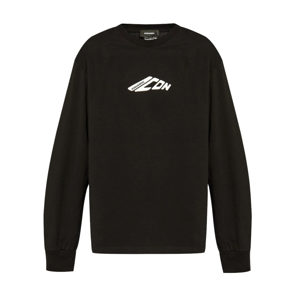 Dsquared2 Zwarte longsleeve T-shirt Black Heren