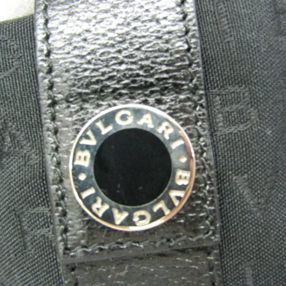Bvlgari Vintage Pre-owned Canvas shoulder-bags Black Dames