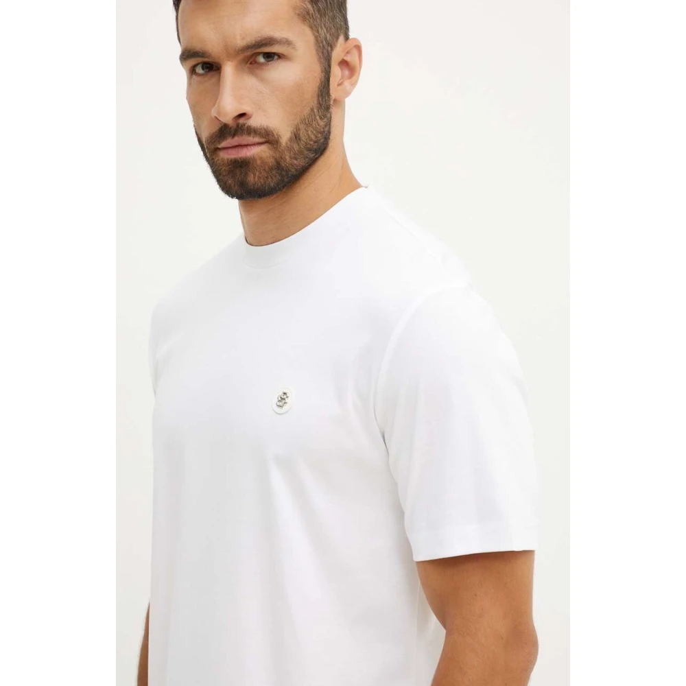 Boss Katoenen Logo T-shirt White Heren