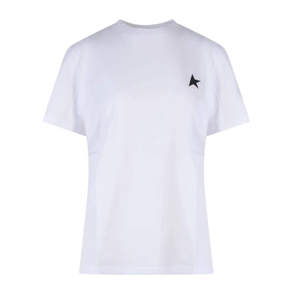 Golden Goose Witte Crew-neck T-shirt Korte Mouw White Dames