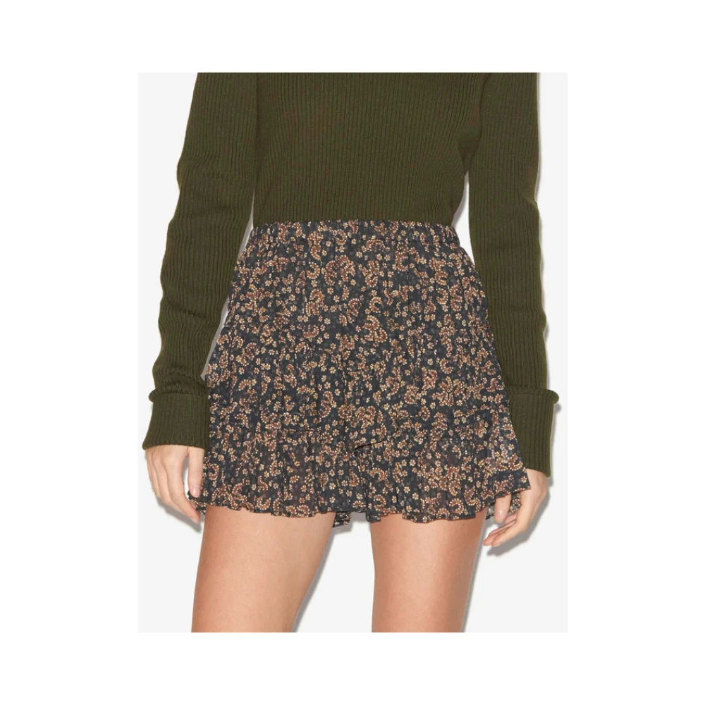 Isabel Marant Étoile Gerimpelde katoenen shorts met elastische taille Black Dames