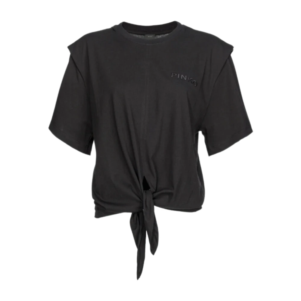 Pinko Zwarte Limousine T-shirt Black Dames