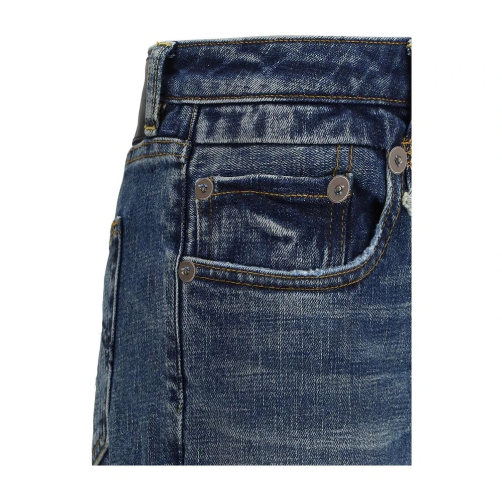 R13 Flare Jeans met Medium Taille Blue Dames