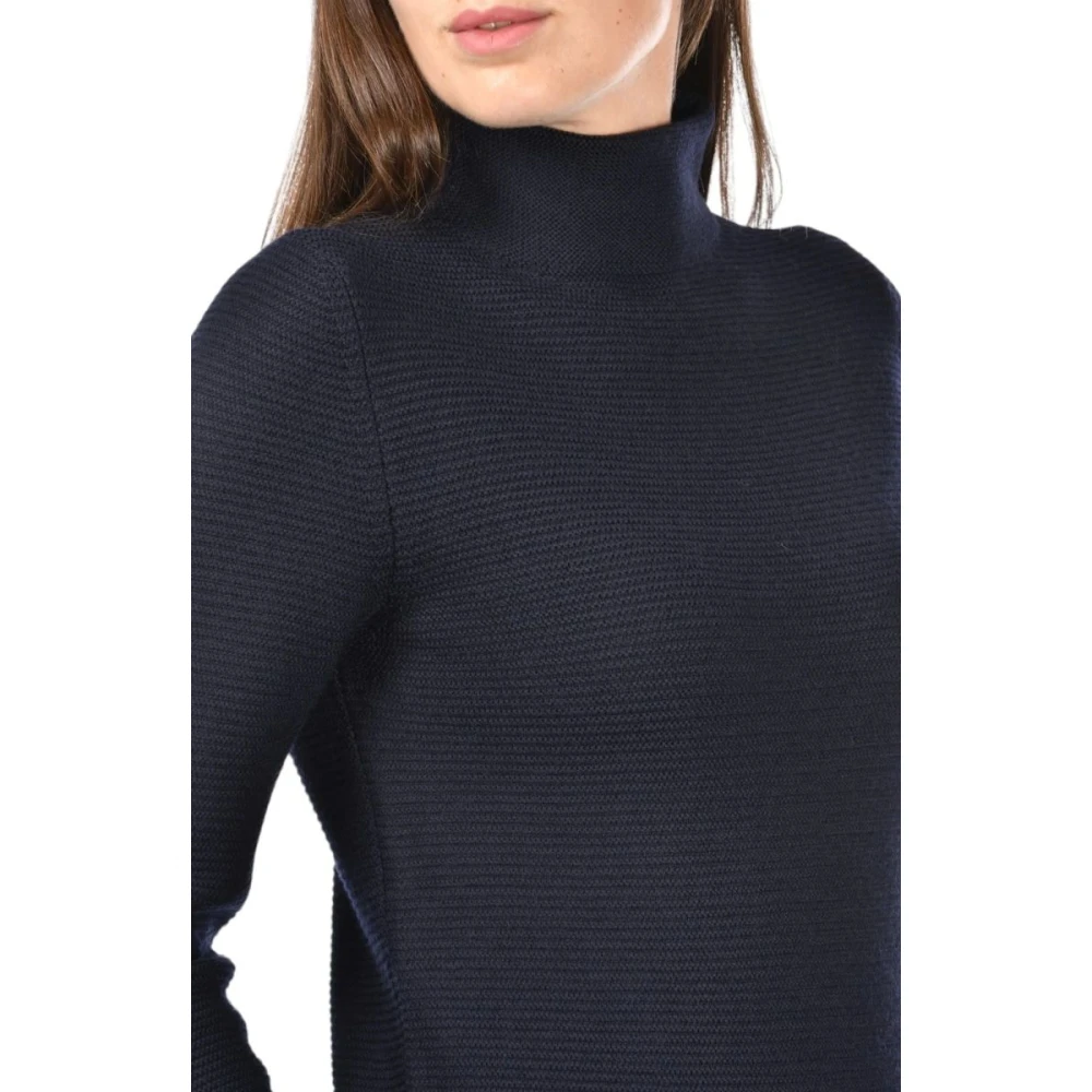 Gran Sasso Merinowol Coltrui Sweater Blue Dames
