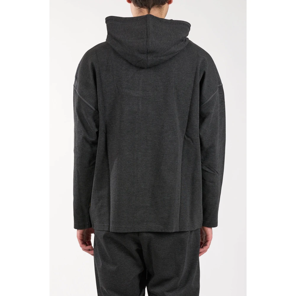 Hevo Boxy Hoodie van Viscose Gray Heren