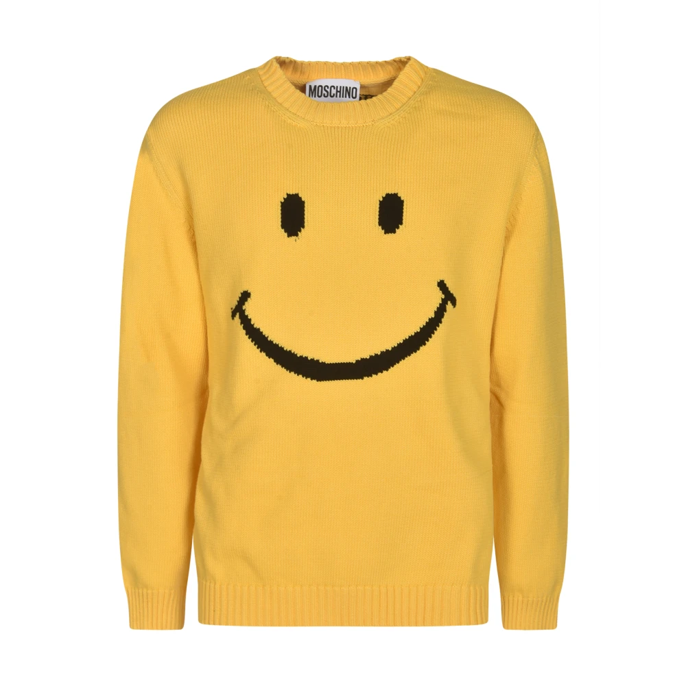 Moschino Stijlvolle Sweaters Collectie Yellow Heren