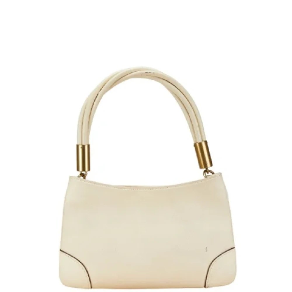 Gucci Vintage Pre-owned Leather gucci-bags White Dames