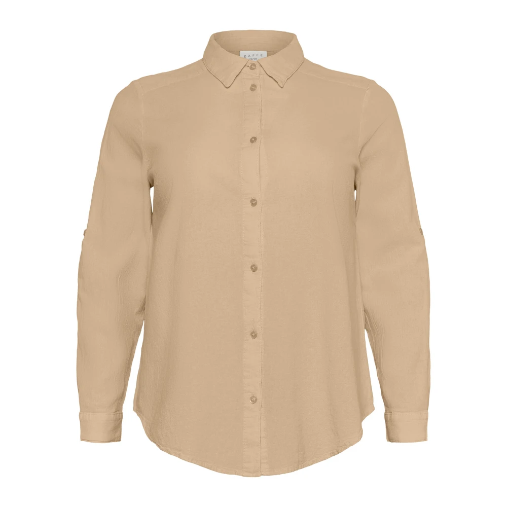 Kaffe Curve Klassieke Sand Blouse Beige Dames