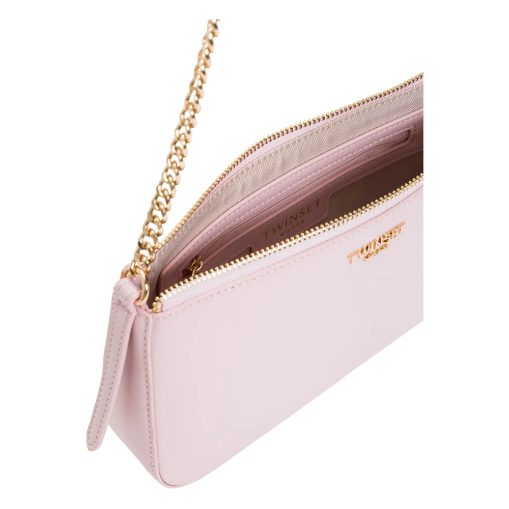 Twinset Roze Logo Tas van PU-materiaal Pink Dames