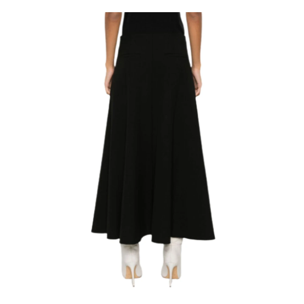 Simkhai Zwarte Dottie Lange Rok met Rits Black Dames