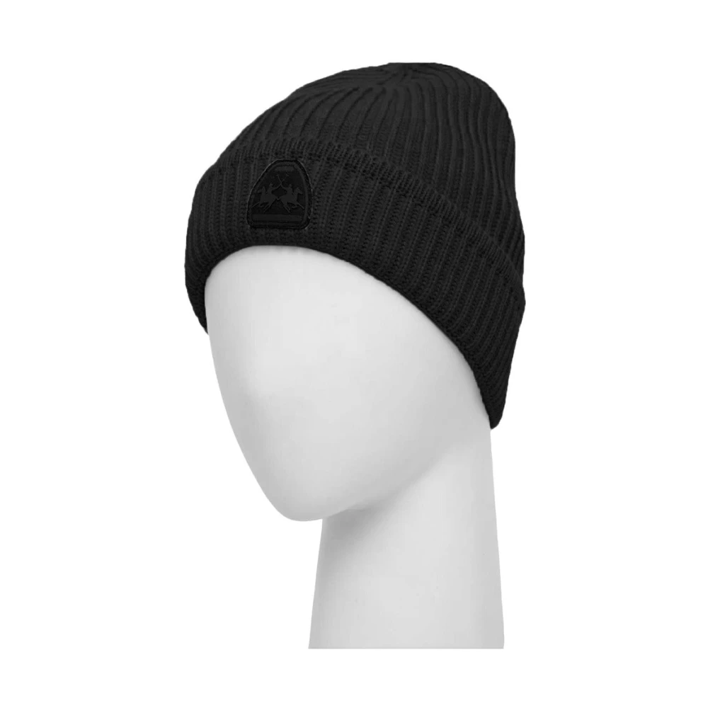 LA MARTINA Mannen Acryl Logo Beanie Hoed Black Unisex