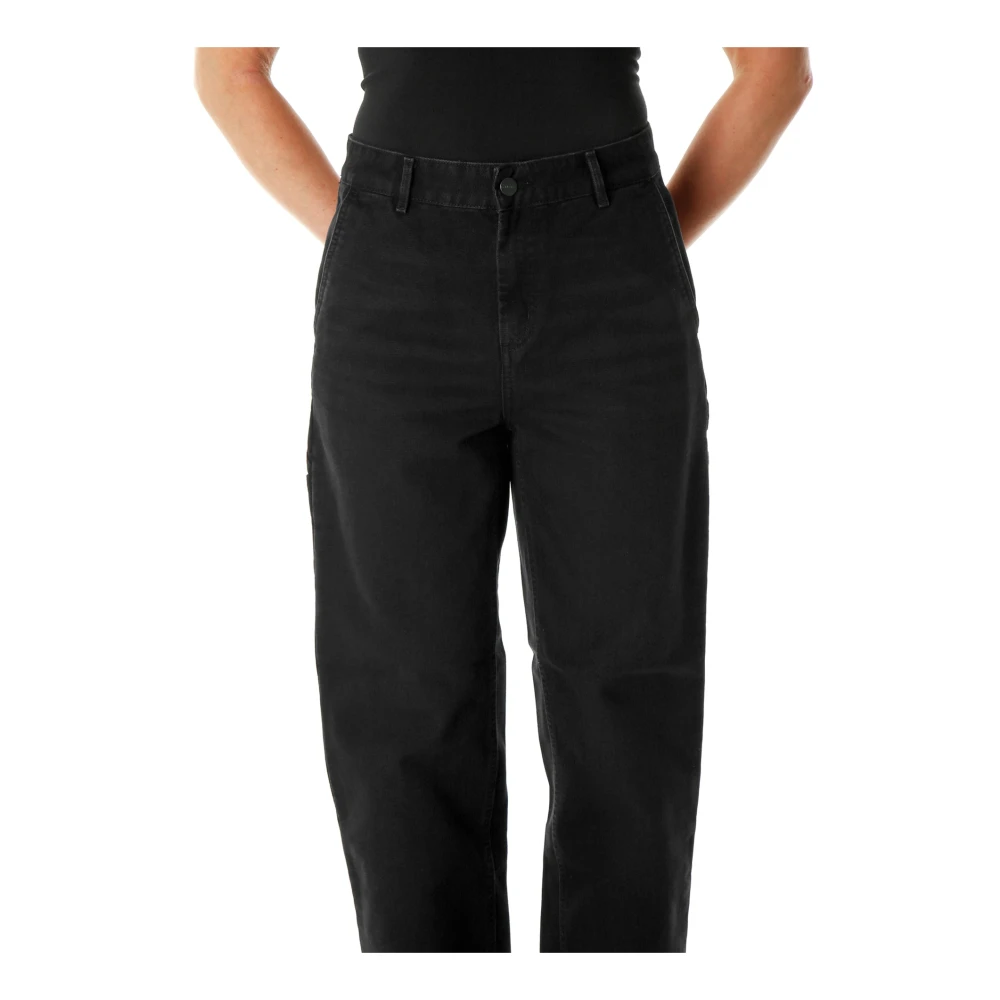 Carhartt WIP Relaxed Straight Fit Werkbroek Black Dames