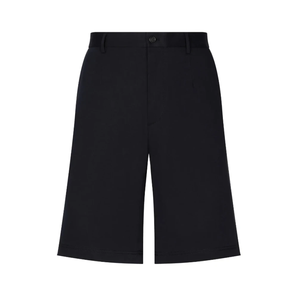 Dolce & Gabbana Logo-Plaque Bermuda Shorts Black Heren