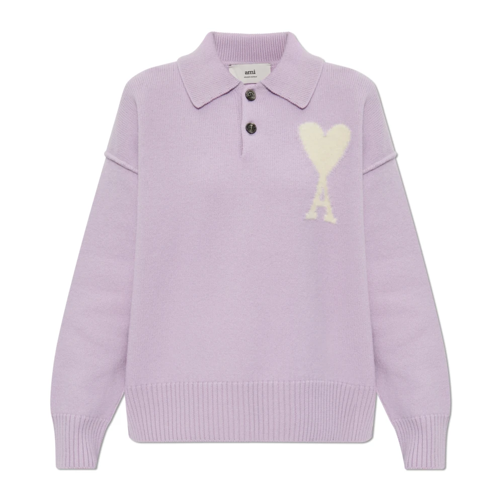 Knitwear > V-neck Knitwear - - Ami Paris - Modalova