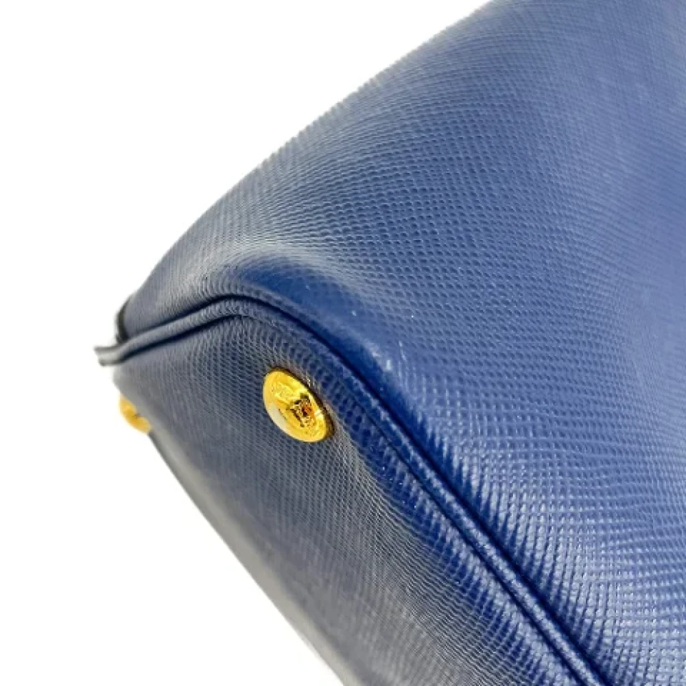Prada Vintage Pre-owned Leather handbags Blue Dames