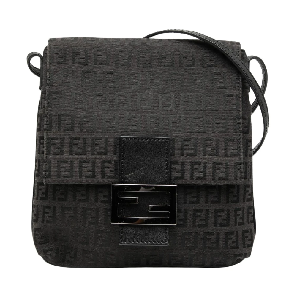 Fendi Vintage Women's Black Vintage Cross Body Bags, One Size, Pre-Owned Shoulder Bag