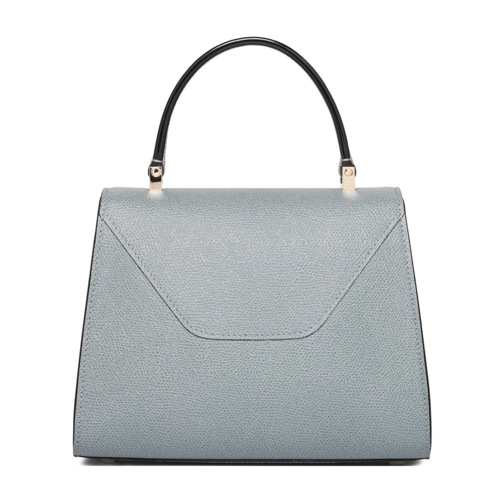 Valextra Smokey Blue Mini Tote Tas Blue Dames