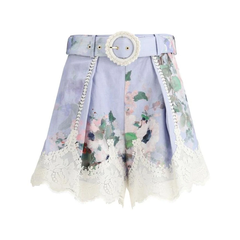 Zimmermann Bloemen Kant Shorts Multicolor Dames