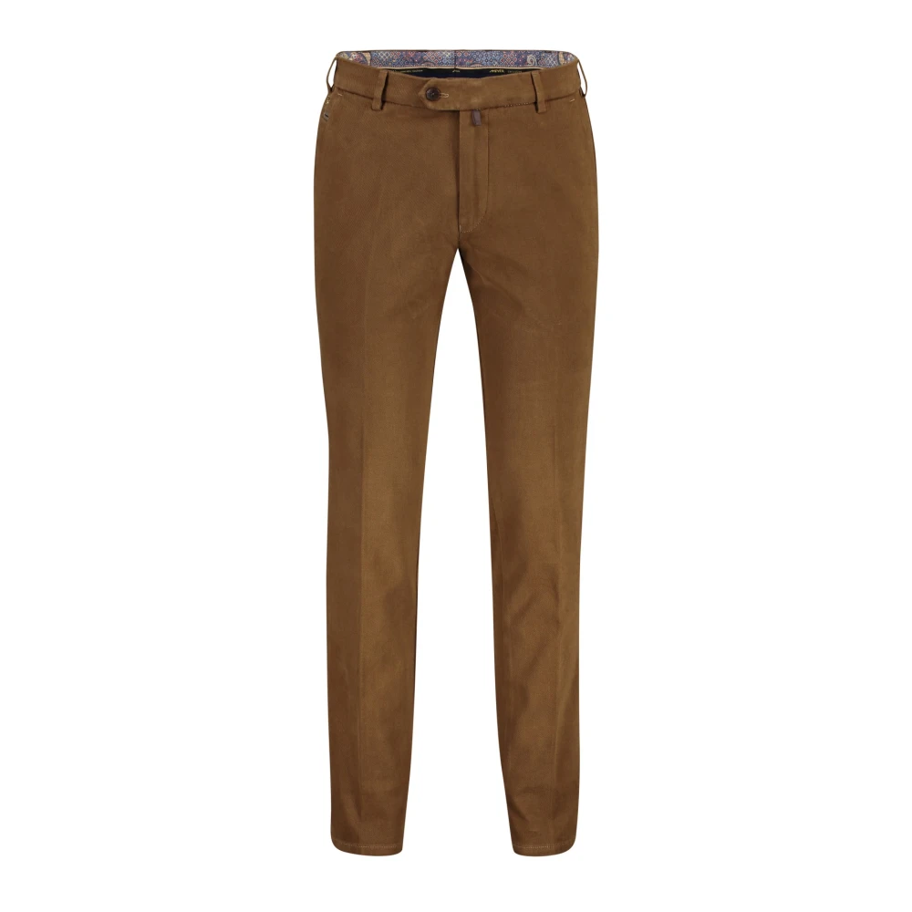 Meyer Superzachte Winter Twill Chino Brown Heren